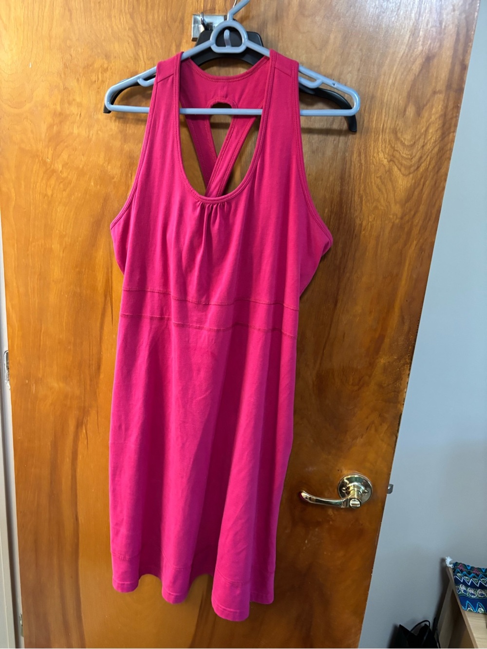 Lucy Hot Pink Sleeveless Midi Dress with Crisscross Back